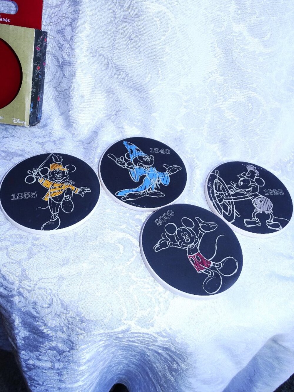 Disney Mickey Through the Years Ceramic Coasters from Hallmark